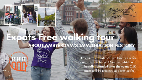 FRI 15 March - Expats Free walking tour about Amsterdam's immigration history📸🚶🚶‍♀️